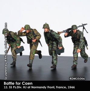 画像1: Rado Miniatures[RDM35064]1/35 WWII ドイツ 「カーンの戦い」第12SS装甲師団ヒトラーユーゲント フランス1944 ノルマンディーの戦い80周年記念エディション(4体入 限定99セット) (1)