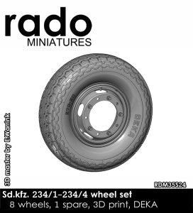 画像1: Rado Miniatures[RDM35S24]1/35 WWII ドイツ Sd.Kfz.234 8輪重装甲車用タイヤセット デカタイプ(8+1個入) (1)