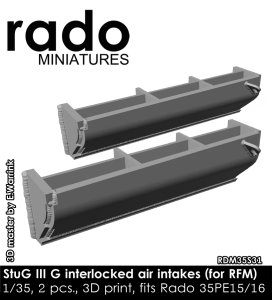 画像1: Rado Miniatures[RDM35S31]1/35 WWII ドイツ III号突撃砲G型用 インターロック式吸気口セット(2個入 ライフィールドモデル用) (1)