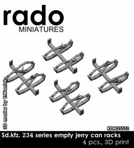 画像1: Rado Miniatures[RDM35S32]1/35 WWII ドイツ Sd.Kfz.234 8輪重装甲車用ジェリカンラックセット(4個入) (1)