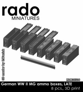 画像1: Rado Miniatures[RDM35S36]1/35 WWII ドイツ 機関銃用弾薬箱セット 後期タイプ(8個入 弾帯付) (1)