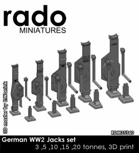 画像1: Rado Miniatures[RDM35S40]1/35 WWII ドイツ ジャッキセット(3/5/10/15/20トン型) (1)