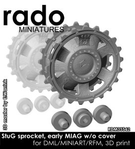 画像1: Rado Miniatures[RDM35S42]1/35 WWII ドイツ III号突撃砲用起動輪 タイプ2 MIAG製初期型 ハブカバー無し(ドラゴン/ミニアート/ライフィールドモデル用) (1)