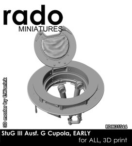 画像1: Rado Miniatures[RDM35S44]1/35 WWII ドイツ III/IV号突撃砲 初期型キューポラ カニ眼鏡付(汎用) (1)