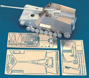 画像1: RoyalModel[RM320]1/35 独  ナースホルン対戦車自走砲 パート2 戦闘室装甲 ドラゴン用 (1)