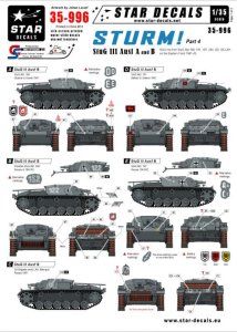 画像1: STAR DECALS[SD35-996]1/35　突撃砲#4. III号突撃砲A/B型 デカールセット (1)