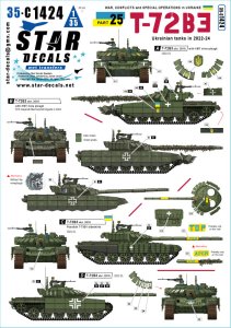 画像1: STAR DECALS[SD35-C1424]1/35 現用 ウクライナの戦争＃25 ウクライナ軍のT-72B3 2016年型(2022-2024年) (1)