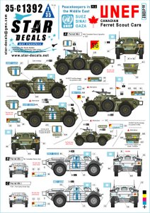 画像1: STAR DECALS[SD35-C1392]1/35 現用 中近東の平和維持軍＃3 UNEFカナダ軍のフェレットMk.1偵察車 (1)