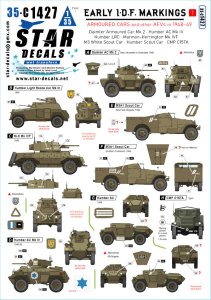 画像1: STAR DECALS[SD35-C1427]1/35 現用 イスラエル 初期のIDF車両＃1 1948-49年の装甲車 ダイムラー/ハンバー/M3A1他 (1)