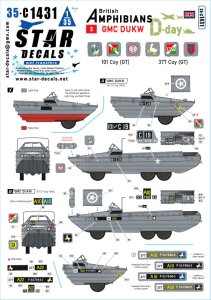 画像1: STAR DECALS[SD35-C1431]1/35 WWII イギリス D-デイのDUKW水陸両用車＃3 第101/第377総合輸送中隊 (1)