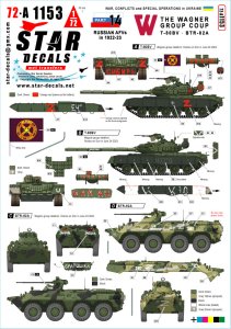 画像1: STAR DECALS[SD72-A1153]1/72 現用 ウクライナの戦争＃14 ワグネル・グループの反乱のT-80BV戦車/BTR-82A装甲兵員輸送車(2023年) (1)