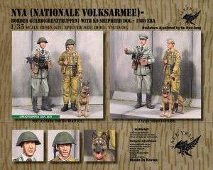 画像1: Valkyrie Miniature[VM35030]1/35 現用 東ドイツ NVA国境警備隊と軍用犬 1980年代(2体+イヌ1体入) (1)