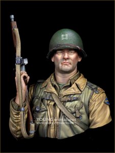 画像1: Young Miniatures[YM1898]1/10 WWII アメリカ陸軍第2レンジャー大隊の兵士 ノルマンディー1944 胸像 (1)