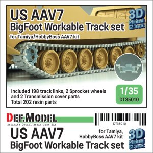 画像1: DEF.MODEL[DT35010]1/35 現用 アメリカ AAVP7水陸両用車用ビッグフット連結可動履帯(タミヤ/ホビーボス製AAVP7用） (1)