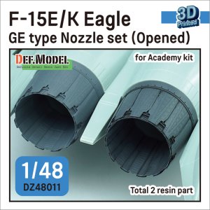 画像1: DEF.MODEL[DZ48011]1/48 現用 アメリカ/韓国 F-15Eストライクイーグル/F-15Kスラムイーグル用GEエンジンノズルセット 開状態(アカデミー用) (1)