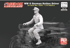 画像1: フリーダムモデルキット[FRE616001]1/16 WW.II ドイツ軍 Sd.kfz.2  ケッテンクラフトラート用 ドライバーフィギュア (レジンキット) (1)