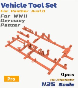 画像1: HEAVY HOBBY[HH-35008PE]Vehicle Tool Set For Panther Ausf.D For WWII Germany Panzer PE (1)