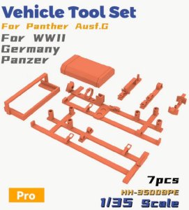 画像1: HEAVY HOBBY[HH-35009PE]Vehicle Tool Set For Panther Ausf.G For WWII Germany Panzer PE (1)