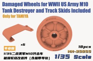 画像1: HEAVY HOBBY[HH-35055]Damaged Wheels for WWII US Army M10 Tank Destroyer（Track Skids Included） (1)