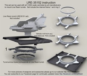 画像1: Live Resin[LRE35152]1/35  銃塔用リングセット (1)