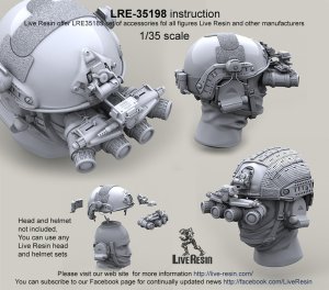 画像1: Live Resin[LRE35198]1/35  GPNVG-18 暗視鏡セット(4種計24個、8人分) (1)