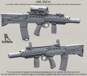 画像1: Live Resin[LRE35214]1/35  L85A2 SAS CQBタイプ(2種計6丁) (1)