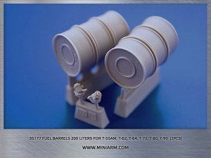 画像1: Miniarm[B35177]1/35 現用 ロシア国防軍 T-55AM/T-62/T-64/T-72/T-80/T-90用200リットル増装燃料タンクセット(2個入り) (1)