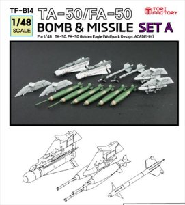 画像1: トリファクトリー[TF-B14]1/48 現用 韓国 TA-50/FA-50用ミサイル/爆弾セットA(アカデミー/ウルフパック用) (1)