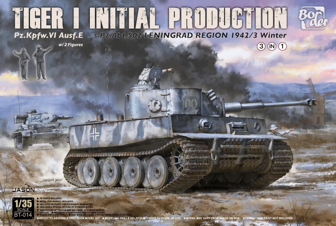 ボーダーモデル[BT014] 1/35 ドイツ タイガーI 極初期生産型 第502重戦車大隊 レニングラード 1942/3 冬（3in1） - M.S  Models Web Shop