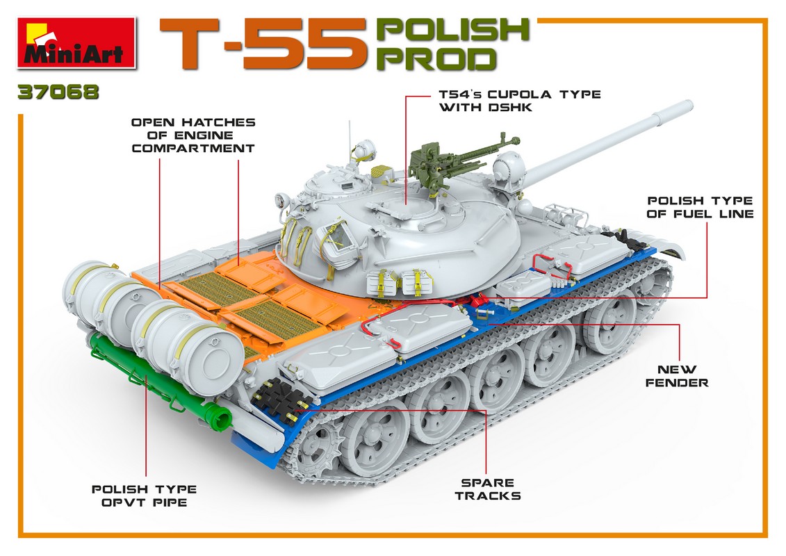 ミニアート[MA37068]1/35 T-55 ポーランド製 - M.S Models Web Shop