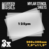 ABS Plasticard - OFFSET RECTANGLE Textured Sheet - A4 Green Stuff World 1114