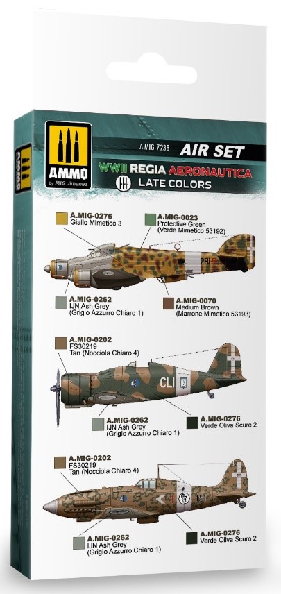 AMMO[AMIG7238]WW.IIイタリア空軍(後期)用カラーセット - M.S Models