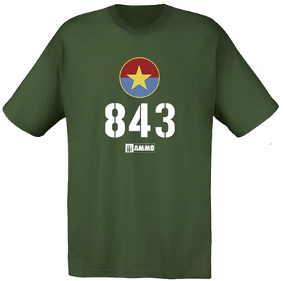 AMMO[AMIG 8031XL]北ベトナム軍 T-54 843号車 Tシャツ (XL)