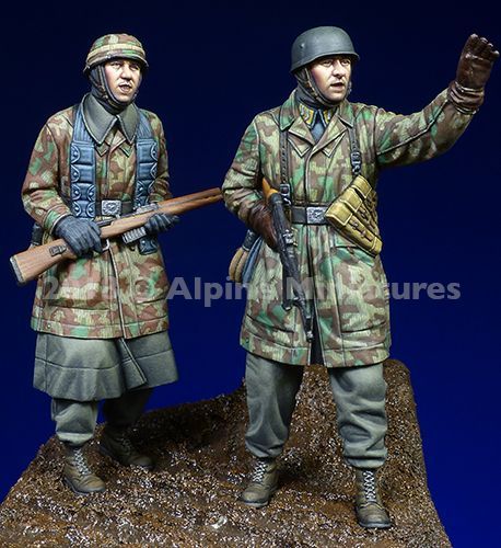 Alpine Miniatures[AM35249]1/35 WWII独 降下猟兵 アルデンヌ戦(2体セット)