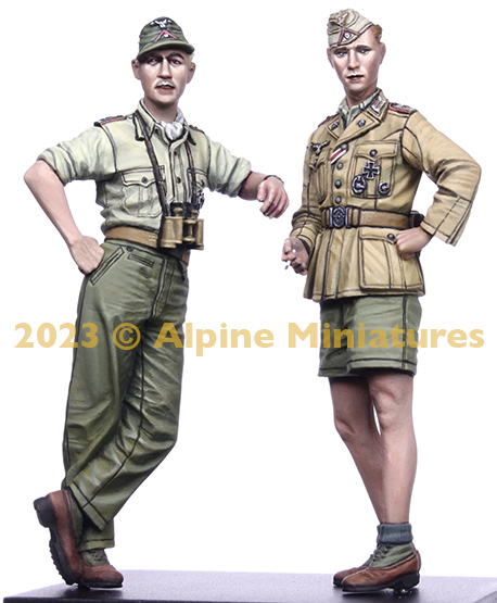 Alpine Miniatures[AM35311]1/35 WWII ドイツアフリカ軍団 装甲部隊将校セット(2体入)