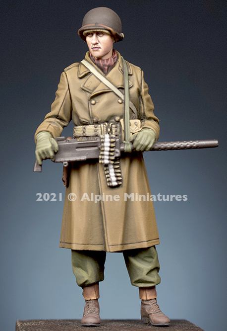 Alpine Miniatures[AM35293]1/35 WWIIアメリカ陸軍 M1919射撃手 冬