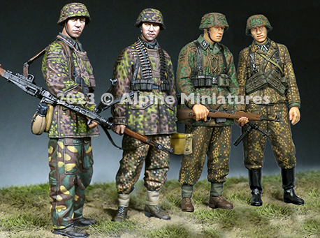 Alpine Miniatures[S0008]1/35 WWII ドイツ武装親衛隊 カーンからの撤退 (4体セット)(200セット限定)