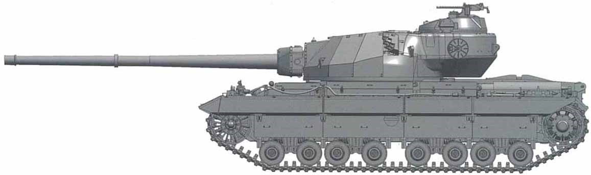 アミュージングホビー[AMH35A013]1/35 イギリス重戦車 FV214 コンカラー MKI w/スペースドアーマー