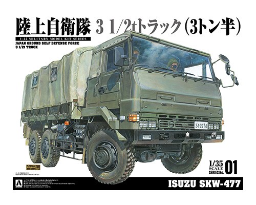 アオシマ[SKW-477]陸上自衛隊 3 1/2tトラック - M.S Models Web Shop