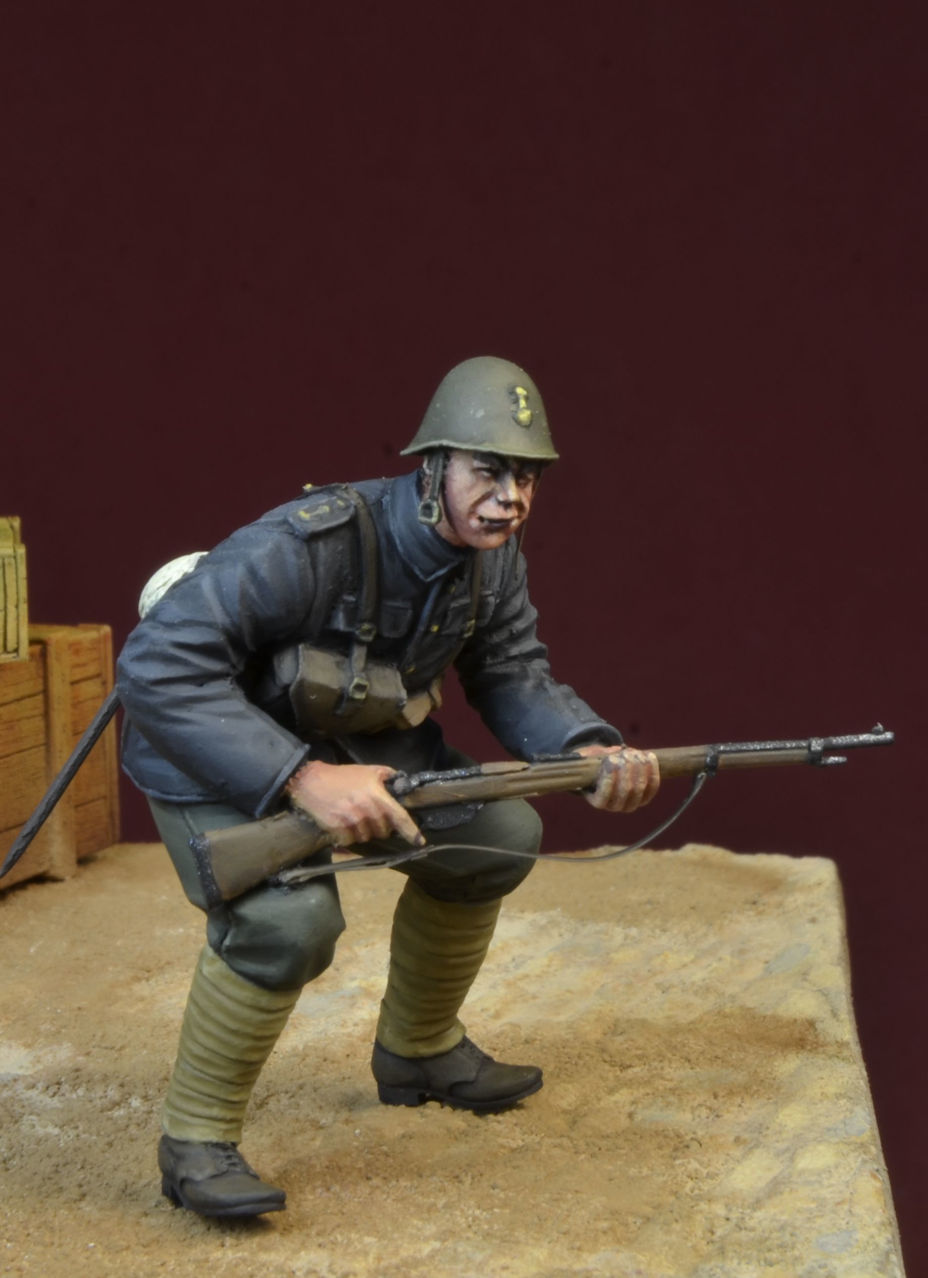 D Day Miniature Studio Dd 1 35 Wwiiブラックデビルズ オランダ軍歩兵no2 低く身構える兵士1940 M S Models Web Shop