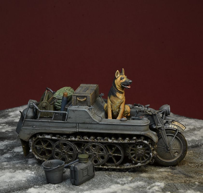 D-Day miniature studio［DD35197]1/35 WWII ドイツ空軍ケッテンクラート用アクセサリーセット(番犬付)