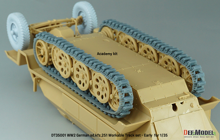 DEF.MODEL[DT35001]1/35 WWIIドイツSd.kfz.251ハノマーク用初期型可動履帯セット(各社キット対応)