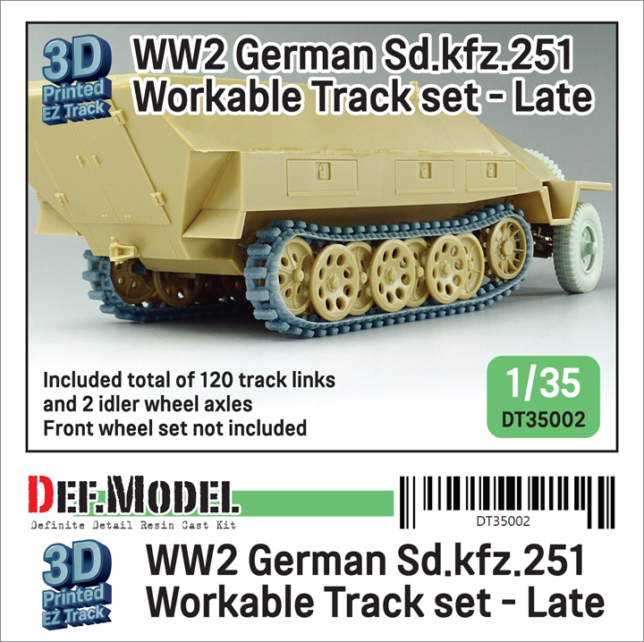 DEF.MODEL[DT35002]1/35 WWIISd.kfz.251 ドイツSd.kfz.251ハノマーク用後期型可動履帯セット(各社キット対応)