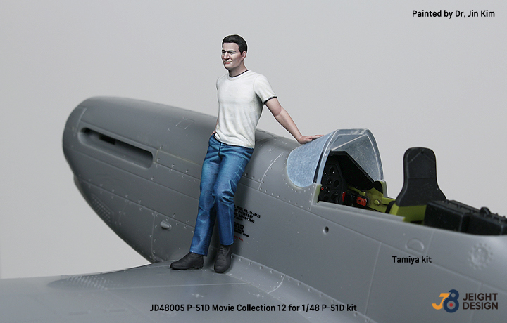DEF.MODEL[JD48005]1/48 WWII アメリカ陸軍航空隊戦闘機 P-51Dマスタング デカール/フィギュアセット  ムービーコレクションNo.12「トップガン」2022(タミヤ用)