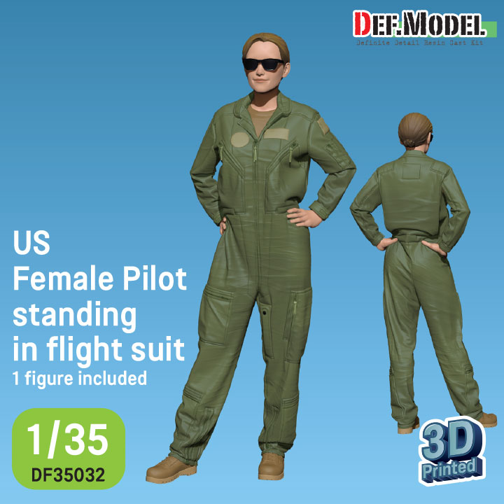 DEF.MODEL[DF35032]1/35 現用 アメリカ フライトスーツ着用の女性パイロット
