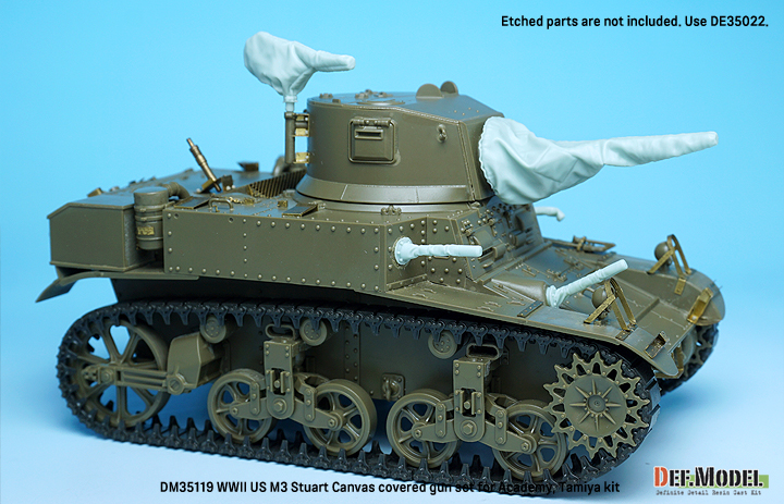 DEF.MODEL[DM35119]1/35 WWII アメリカ陸軍M3スチュアート軽戦車用銃身キャンバスカバーセット(タミヤ/アカデミー用) -  M.S Models Web Shop