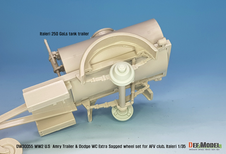 DEF.MODEL[DW30055]1/35 WWII米陸軍カーゴトレーラー&ダッジWC用自重変形タイヤセットホイール付(AFVクラブ/イタレリ)