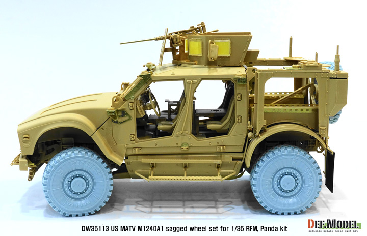 DEF.MODEL[DW35113]1/35 現用 米 アメリカ陸軍M1240A1 M-ATV自重変形タイヤセット (RFM用)
