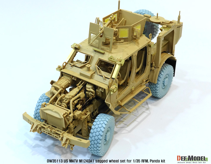 DEF.MODEL[DW35113]1/35 現用 米 アメリカ陸軍M1240A1 M-ATV自重変形タイヤセット (RFM用)
