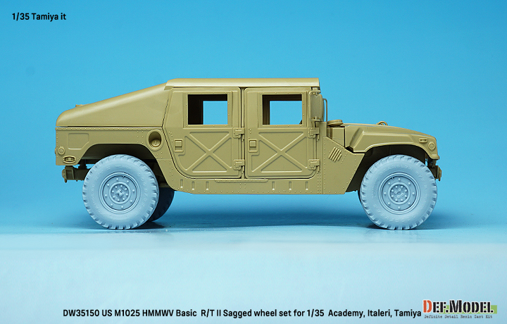 DEF.MODEL[DW35150]1/35 現用 アメリカ陸軍M1025ハンビー用自重変形タイヤセット(タミヤ/イタレリ/アカデミー用)